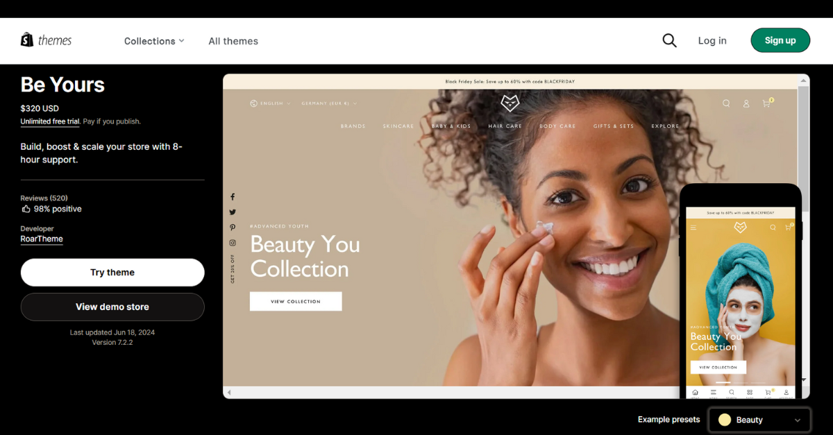 Be Yours - Shopify Theme